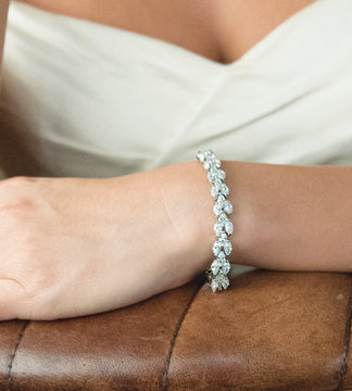 Ivory & Co Lincoln Triple Row Crystal Bracelet