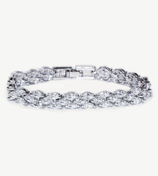 Ivory & Co Lincoln Triple Row Crystal Bracelet