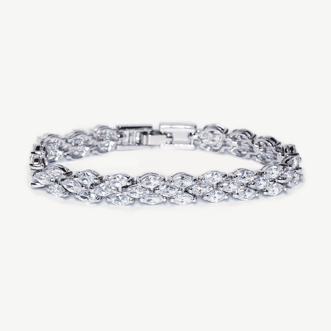 Ivory & Co Lincoln Triple Row Crystal Bracelet