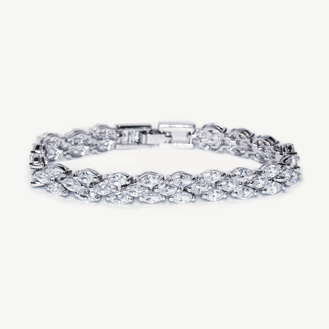 Ivory & Co Lincoln Triple Row Crystal Bracelet