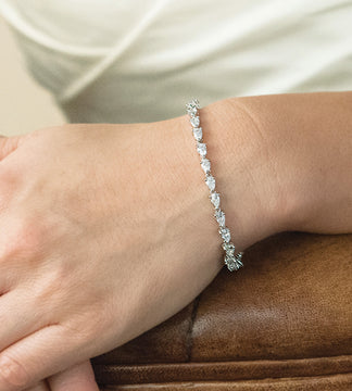 Ivory & Co Manhattan Pear Crystal Bracelet