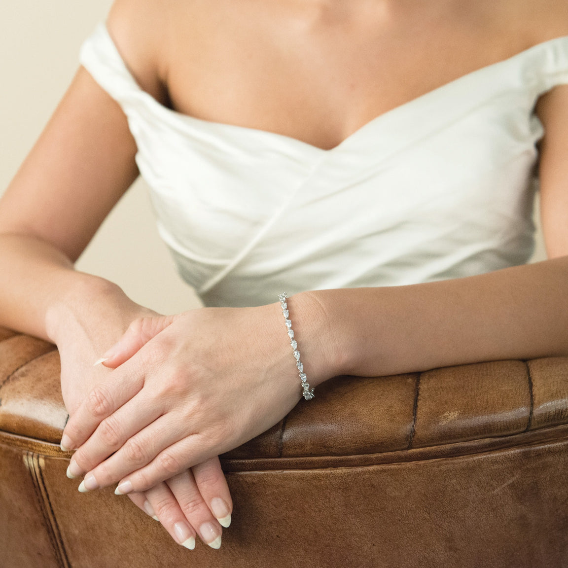 Ivory & Co Manhattan Pear Crystal Bracelet