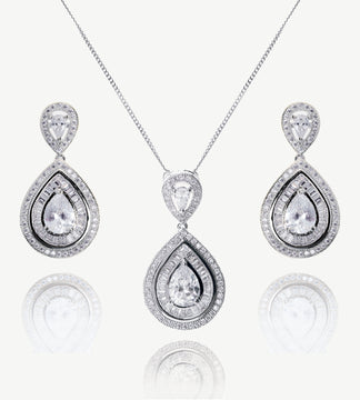 Ivory & Co Montgomery Crystal Teardrop Set