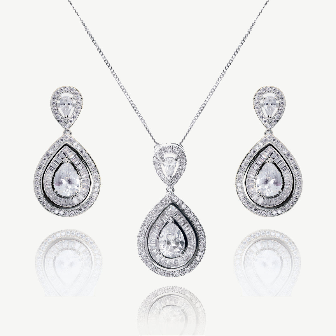 Ivory & Co Montgomery Crystal Teardrop Set