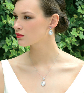 Ivory & Co Montgomery Crystal Teardrop Set