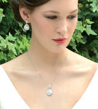 Ivory & Co Montgomery Crystal Teardrop Set