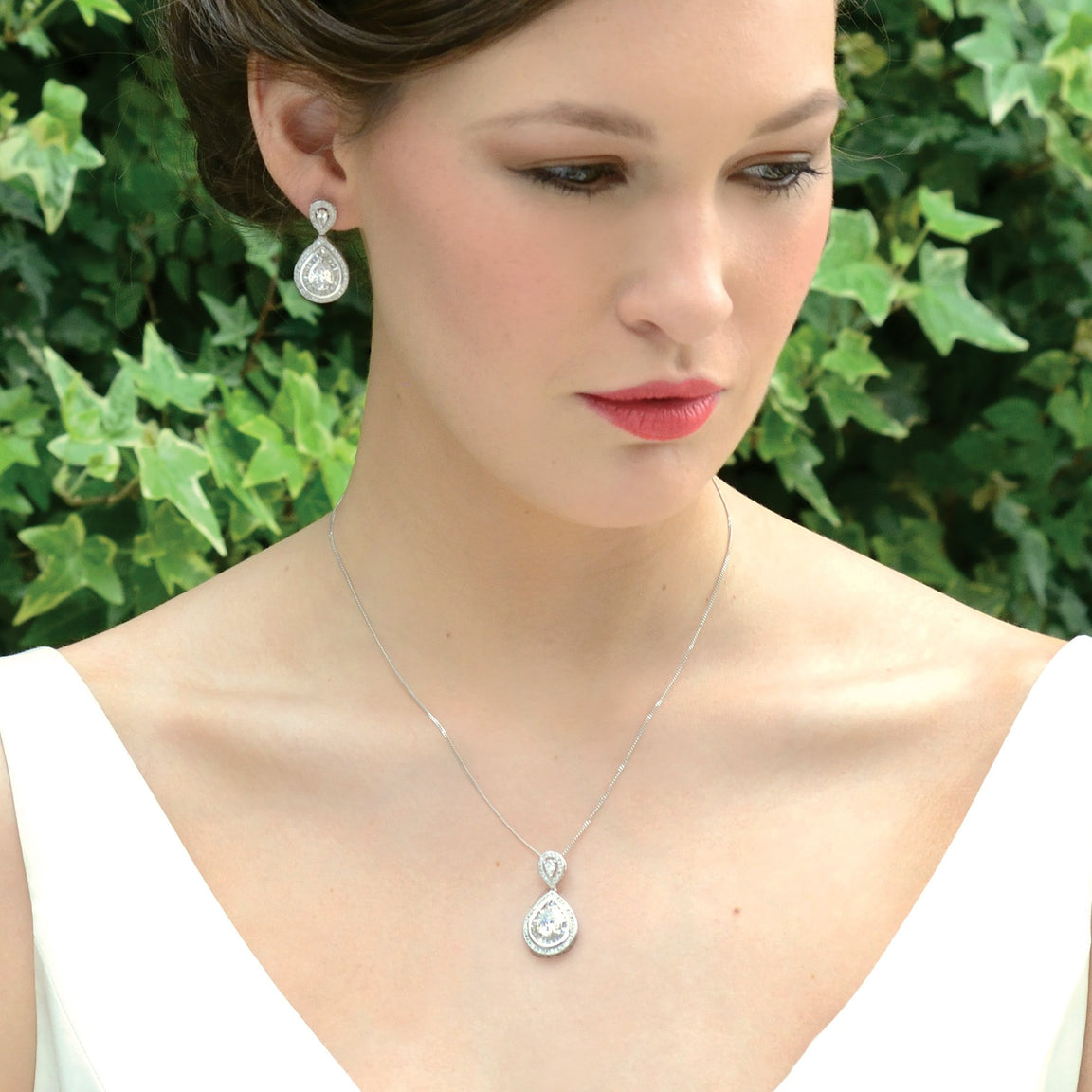 Ivory & Co Montgomery Crystal Teardrop Set