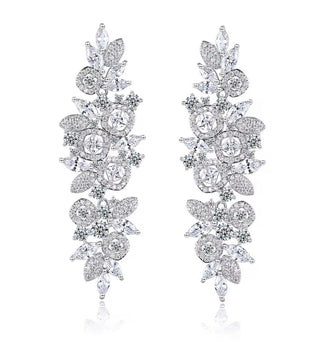 Botanical CZ Drop Earrings image 0