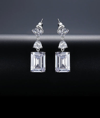 Stunning Baguette Drop Earrings image 1
