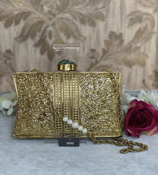 Tree Of Life Gold Clutch Bag image 3