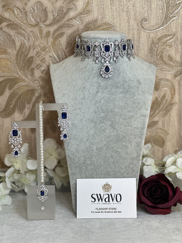 Tara Choker Sapphire Blue image 0