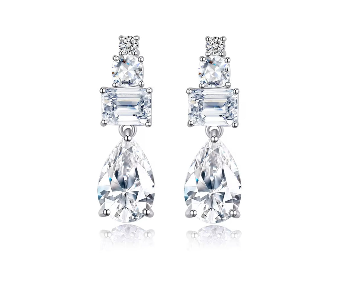 Classic CZ Drop Earrings image 0