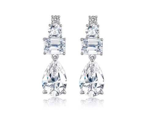 Classic CZ Drop Earrings image 0