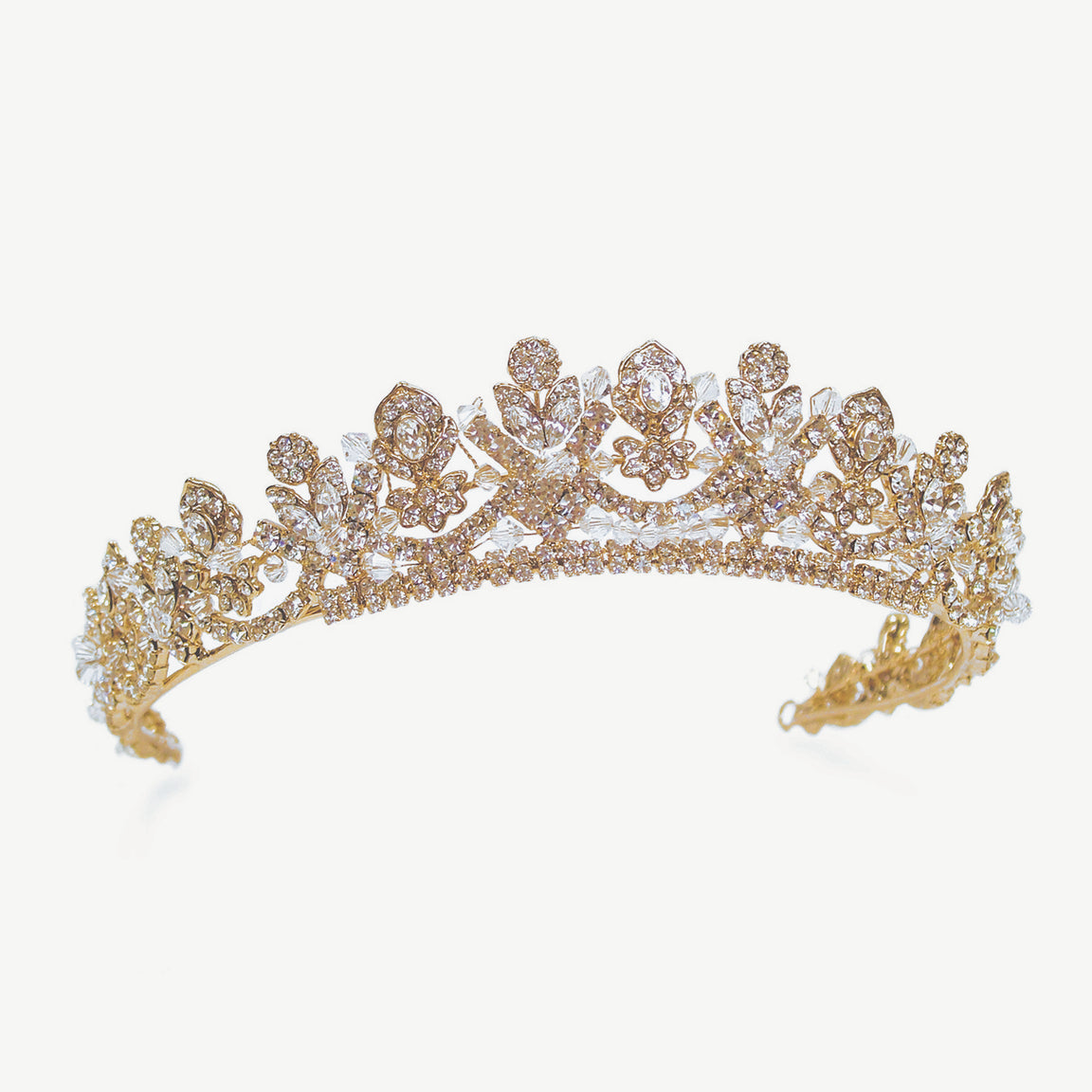 Ivory & Co Francesca Gold & Crystal Tiara