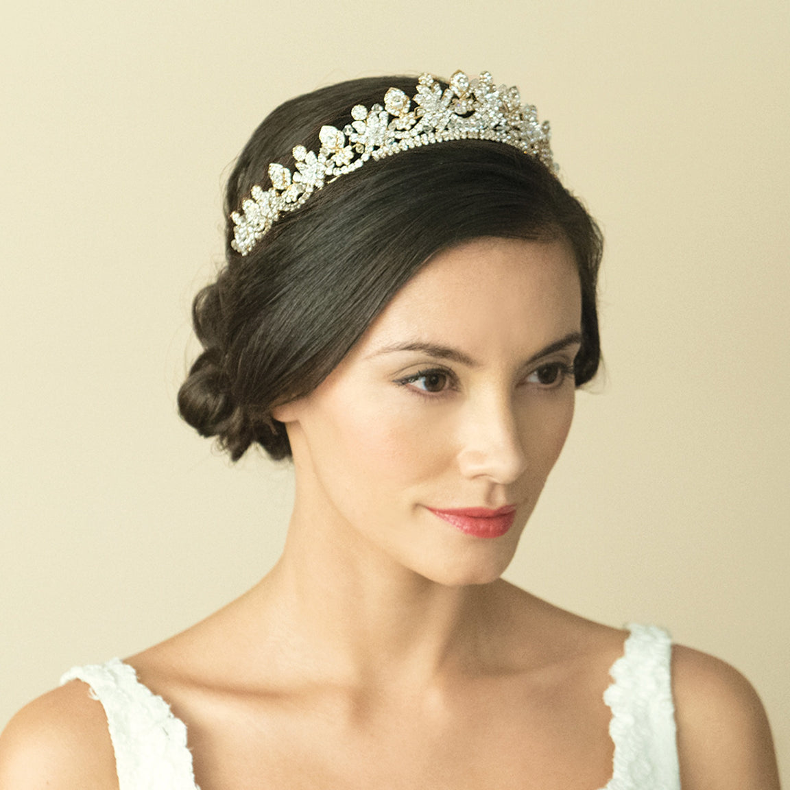 Ivory & Co Francesca Gold & Crystal Tiara