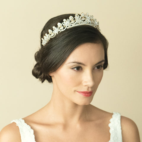 Ivory & Co Francesca Gold & Crystal Tiara