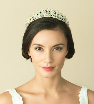 Ivory & Co Francesca Gold & Crystal Tiara