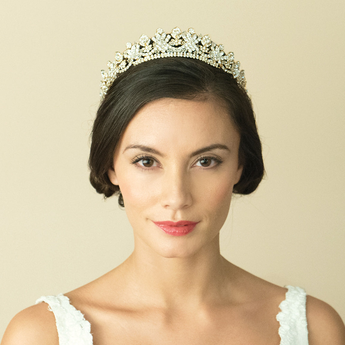 Ivory & Co Francesca Gold & Crystal Tiara