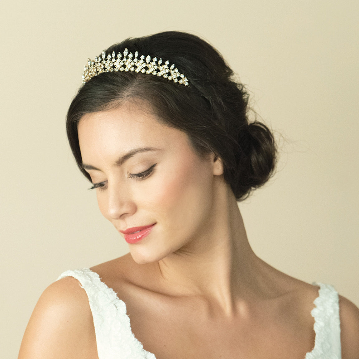 Ivory & Co Margaretta Gold & Crystal Tiara