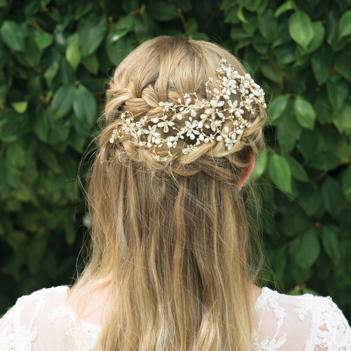 Ivory & Co Saffron Gold & Pearl Hair Vine