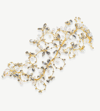 Ivory & Co Saffron Gold & Pearl Hair Vine