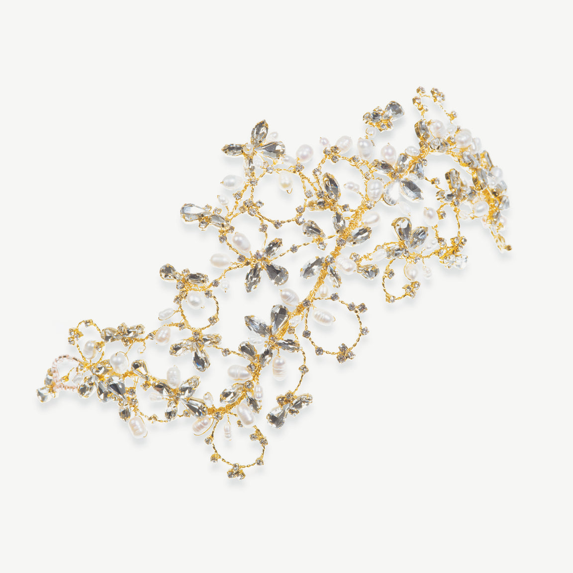 Ivory & Co Saffron Gold & Pearl Hair Vine