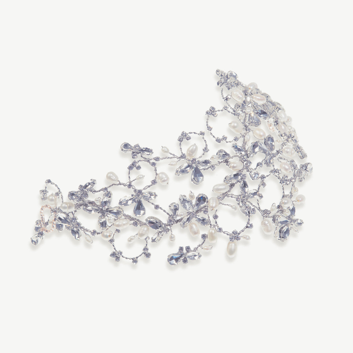 Ivory & Co Serenity Silver & Pearl Hair Vine