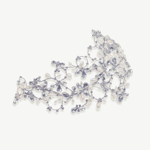 Ivory & Co Serenity Silver & Pearl Hair Vine
