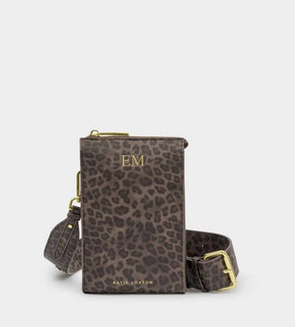 Katie Loxton Avery Slim Crossbody Bag in Leopard Print