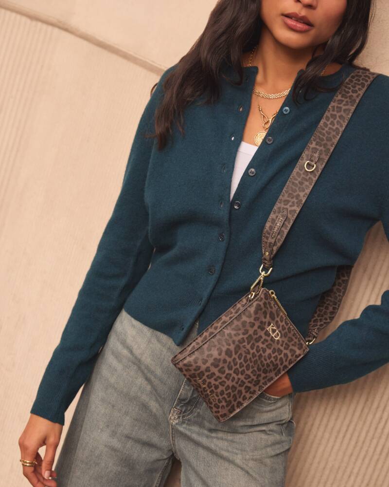 Katie Loxton Avery Slim Crossbody Bag in Leopard Print