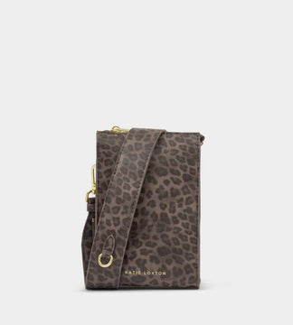 Katie Loxton Avery Slim Crossbody Bag in Leopard Print