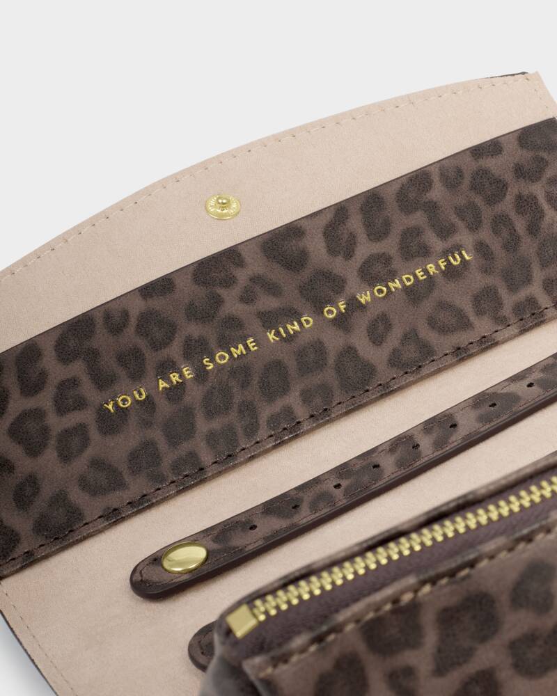 Travel Jewellery & Accessories Organiser in Leopard Print