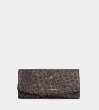 Travel Jewellery & Accessories Organiser in Leopard Print