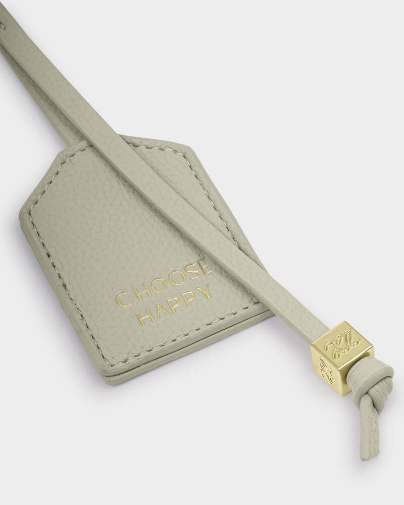 Katie Loxton Sentiment Keyring in Choose Happy Green Mist