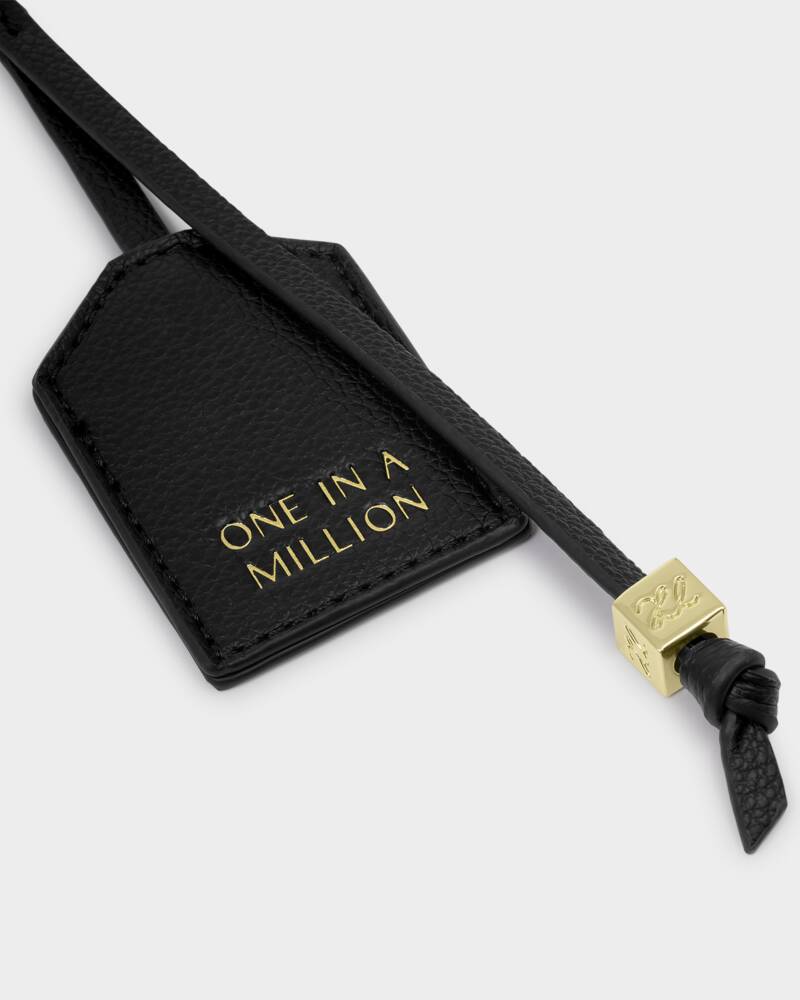 Katie Loxton Sentiment Keyring in One In A Million Black