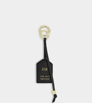 Katie Loxton Sentiment Keyring in One In A Million Black