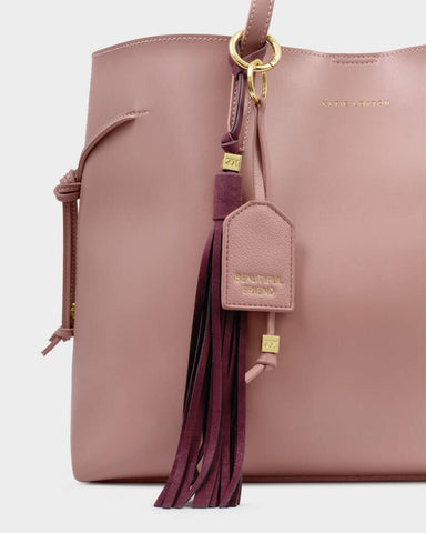Katie Loxton Sentiment Keyring in Beautiful Friend Pink Heather