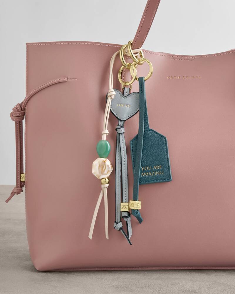 Katie Loxton Sentiment Keyring in You Are Amazing Deep Teal