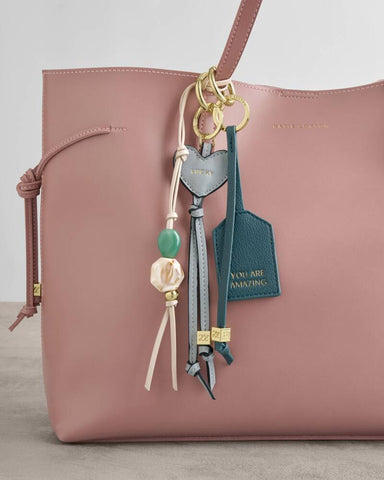 Katie Loxton Sentiment Keyring in You Are Amazing Deep Teal