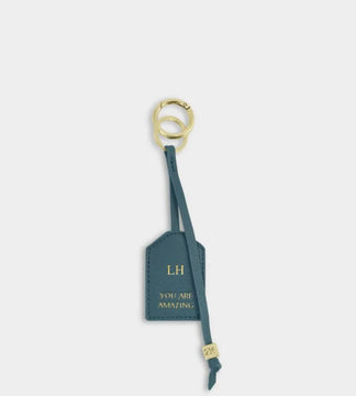 Katie Loxton Sentiment Keyring in You Are Amazing Deep Teal