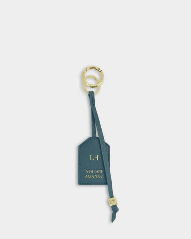Katie Loxton Sentiment Keyring in You Are Amazing Deep Teal