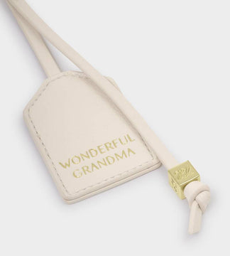 Katie Loxton Sentiment Keyring in Wonderful Grandma Off White
