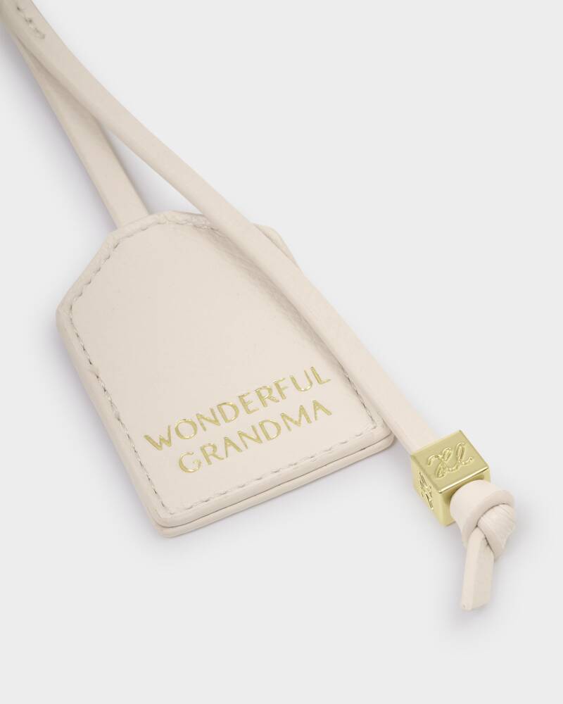 Katie Loxton Sentiment Keyring in Wonderful Grandma Off White