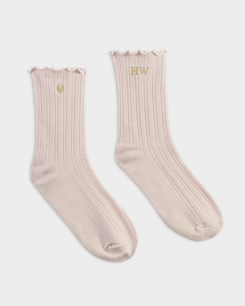 Katie Loxton Gift Boxed Frilly Socks In Blush Pink