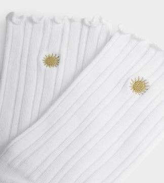 Katie Loxton Gift Boxed Frilly Socks In Off White