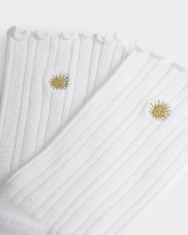 Katie Loxton Gift Boxed Frilly Socks In Off White