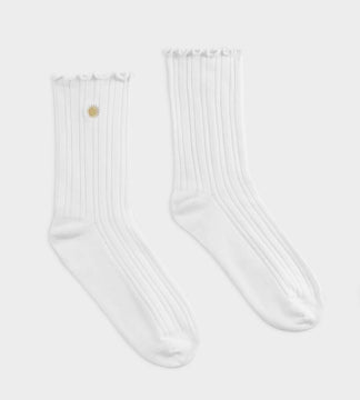 Katie Loxton Gift Boxed Frilly Socks In Off White