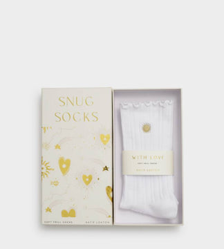 Katie Loxton Gift Boxed Frilly Socks In Off White