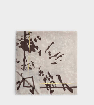 Katie Loxton Printed Foil Scarf Animal Print In Light Taupe