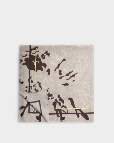 Katie Loxton Printed Foil Scarf Animal Print In Light Taupe